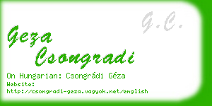 geza csongradi business card